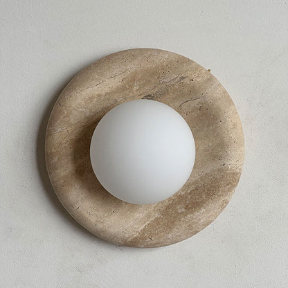 Jadie – Lampe Murale Ronde en Marbre