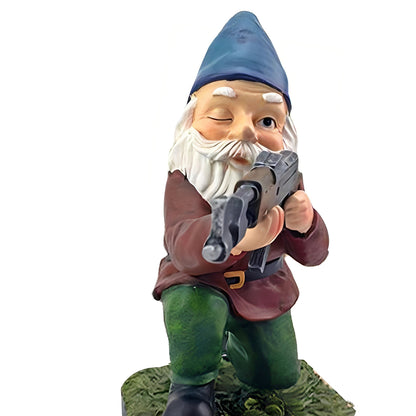Fritz – Nain de Jardin Drôle en Uniforme de Camouflage