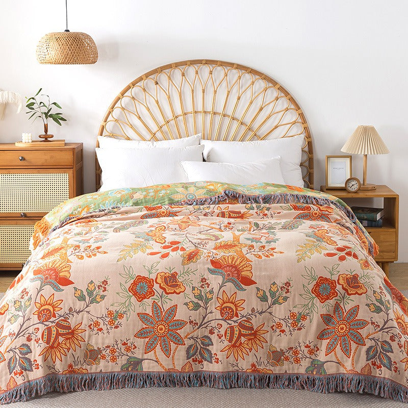 Elowen – Couverture florale rustique boho