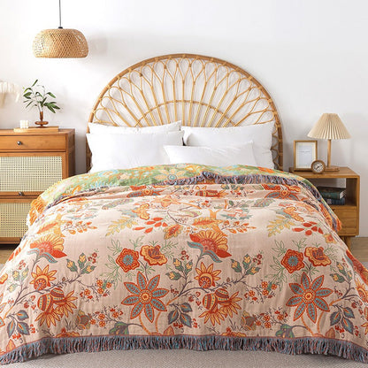 Elowen – Couverture florale rustique boho