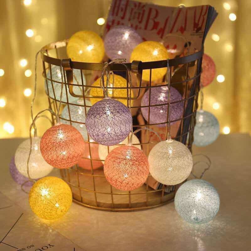 Hazel – Guirlande lumineuse LED colorée en coton