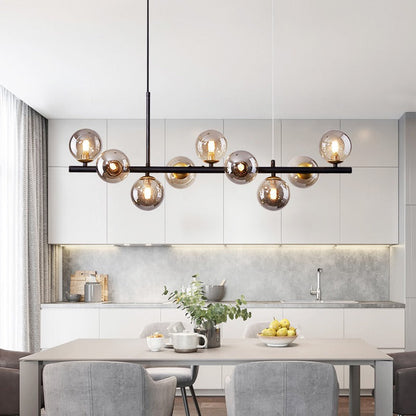Leonie – Lustre Minimaliste en Verre et Haricots