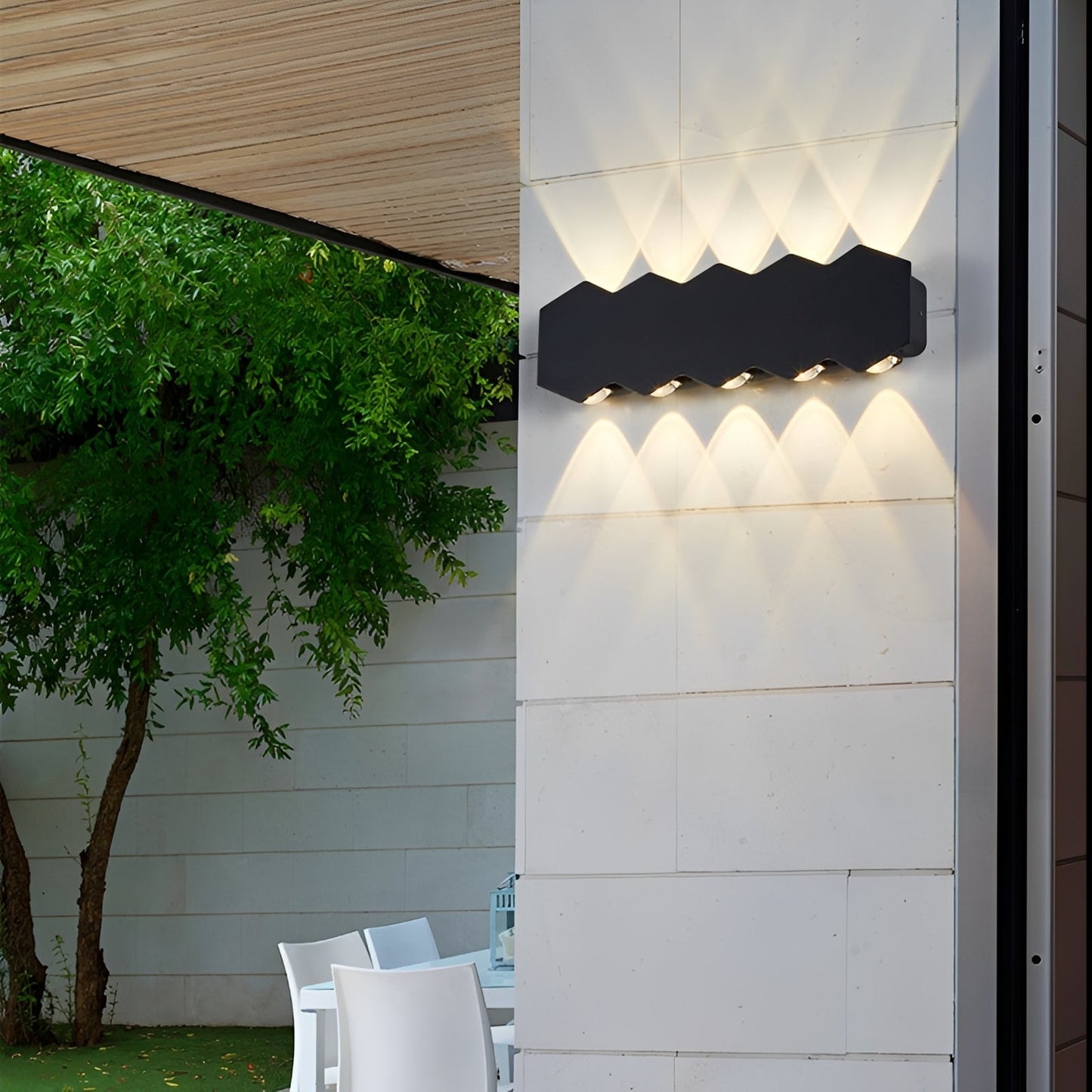 Zion – Applique extérieure hexagonale Up-&-Down