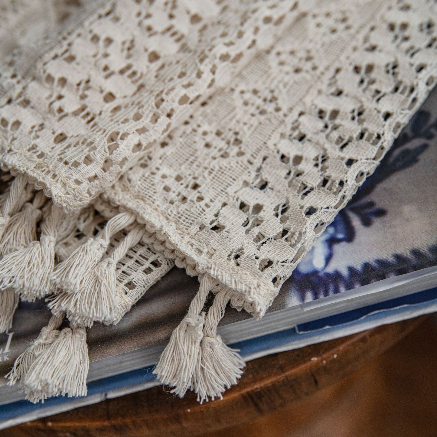 Sae – Rideau en crochet semi-transparent