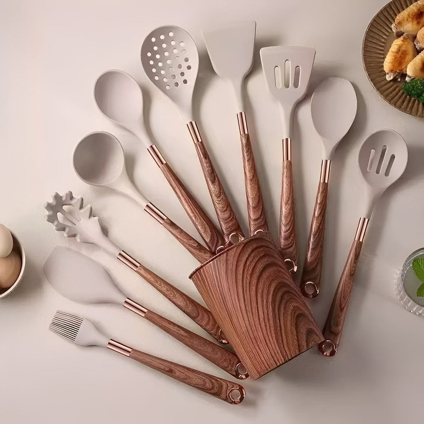 Leona – Set d'ustensiles de cuisine en silicone