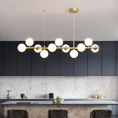 Leonie – Lustre Minimaliste en Verre et Haricots