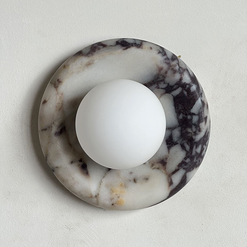 Jadie – Lampe Murale Ronde en Marbre