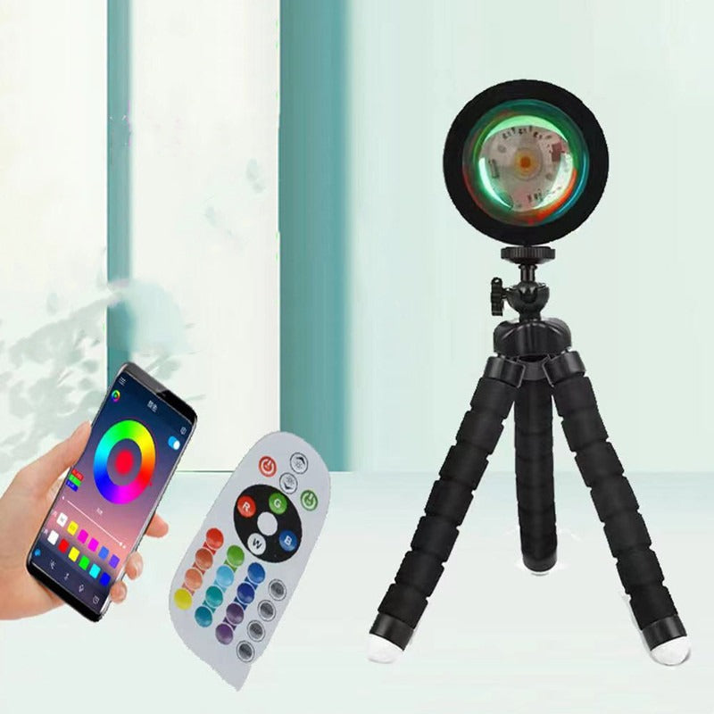 Solenne – Lampe d'atmosphère coucher de soleil avec trépied poulpe