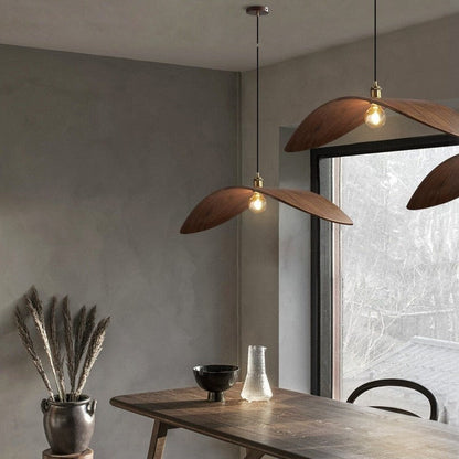 Hanako – Lampe Suspendue Zen en Noyer Japonaise
