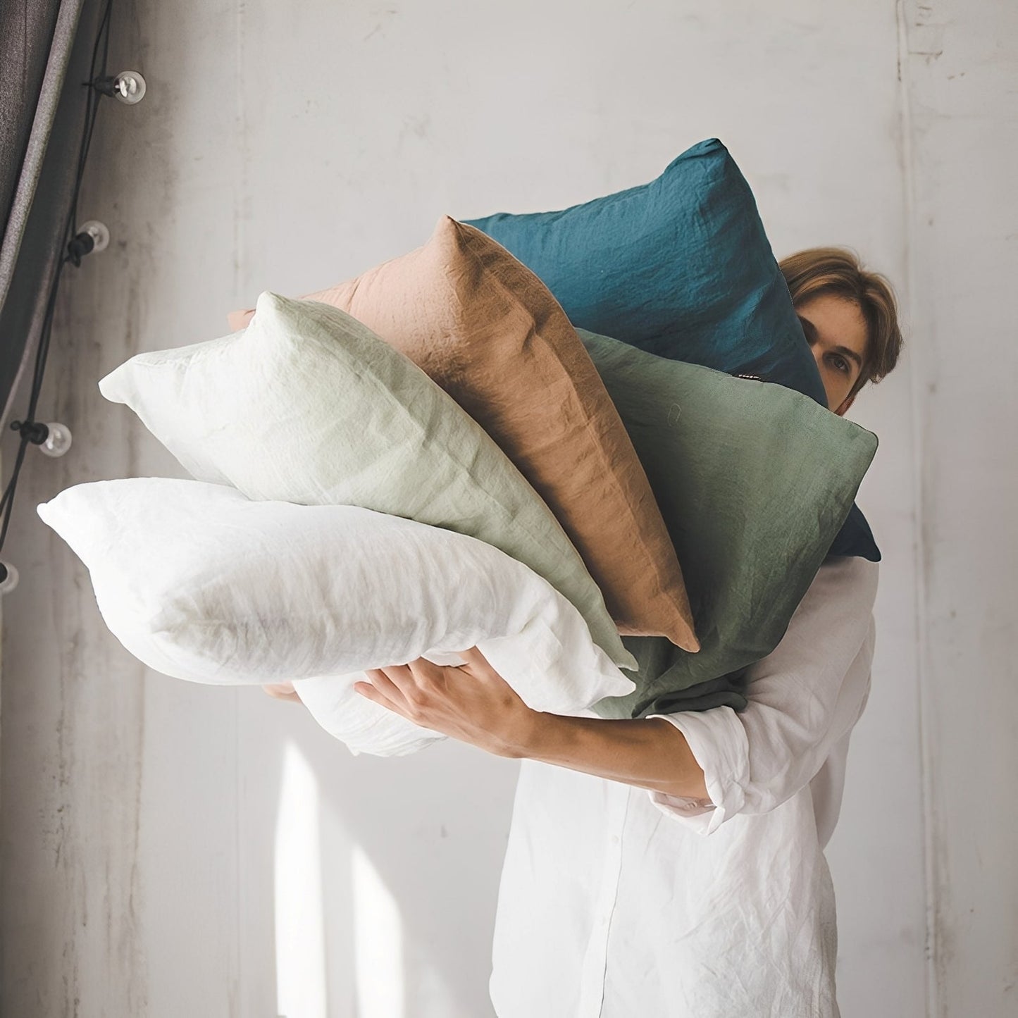 Livia – Housse de coussin en lin pur