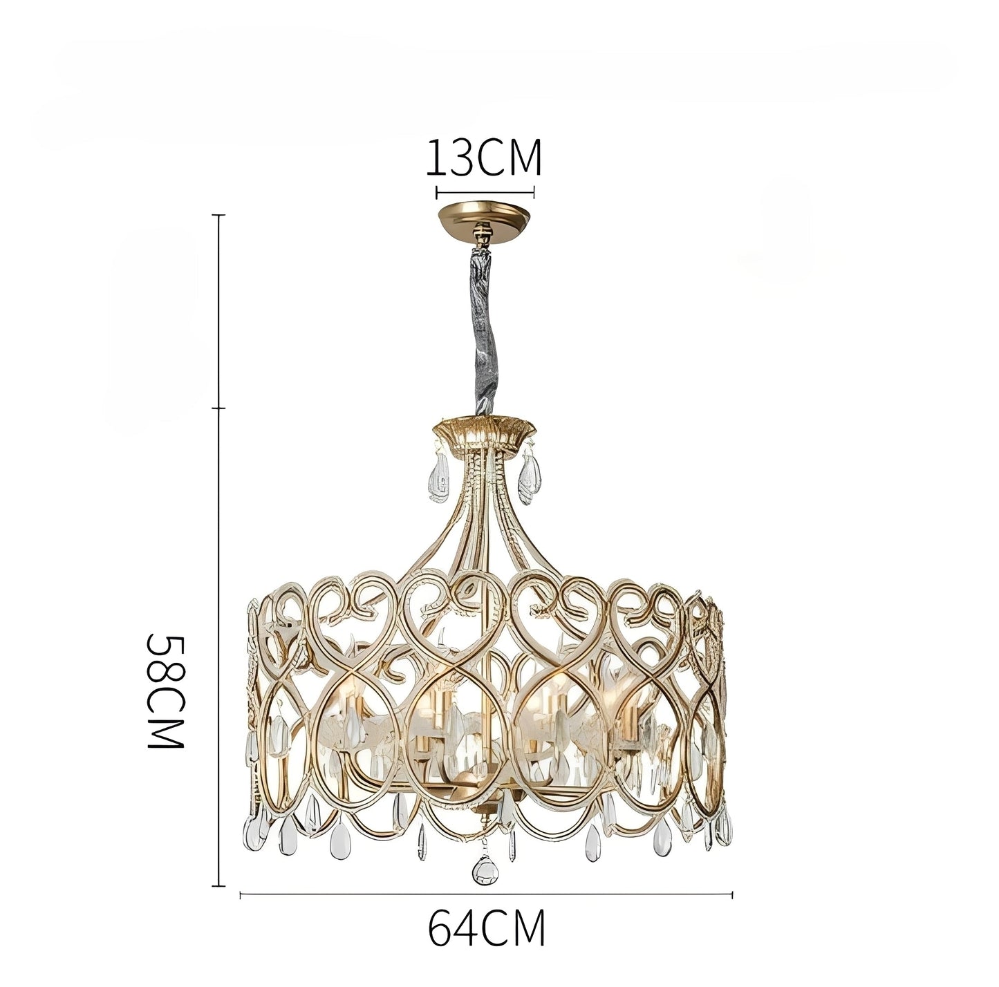 Janella – Lustre en cristal antique