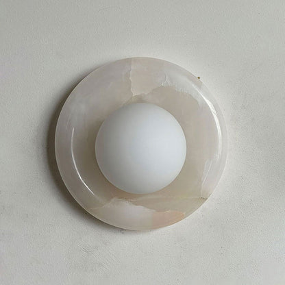 Jadie – Lampe Murale Ronde en Marbre