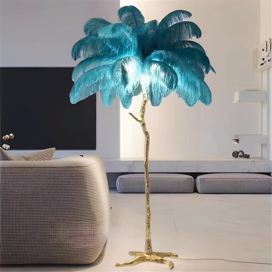 Fiona – Lampe à plumes d'autruche