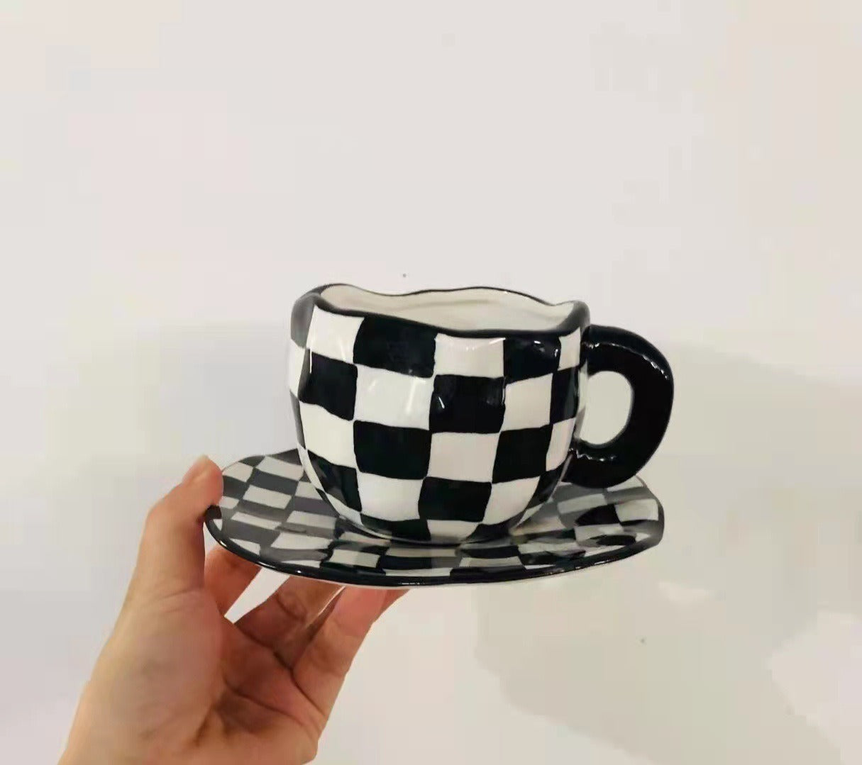 Arielle – Rétro Coeur Main Pincer Tasse à Café