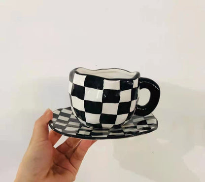 Arielle – Rétro Coeur Main Pincer Tasse à Café