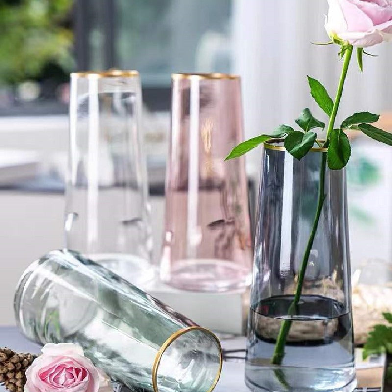 Aureo – Vase en verre dorée à l'or
