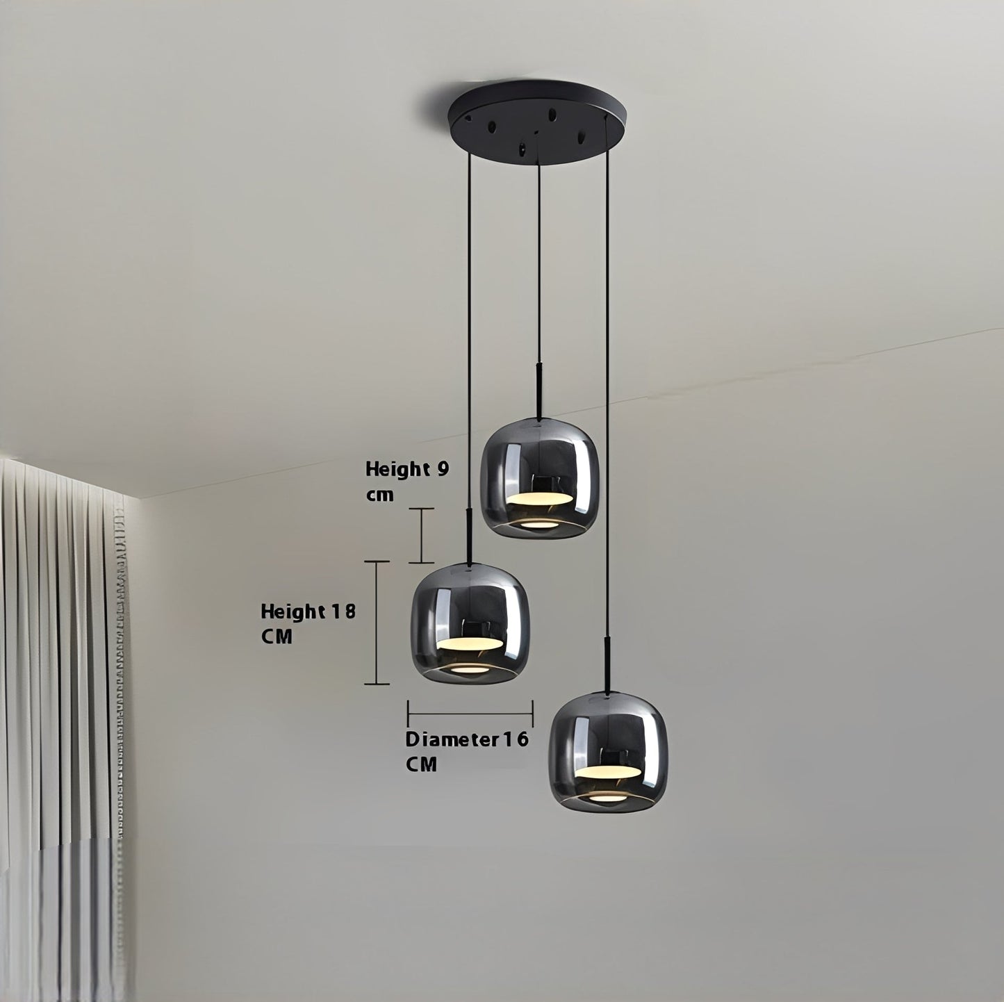 Marco – Plafonnier en verre italien