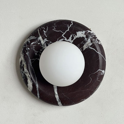Jadie – Lampe Murale Ronde en Marbre