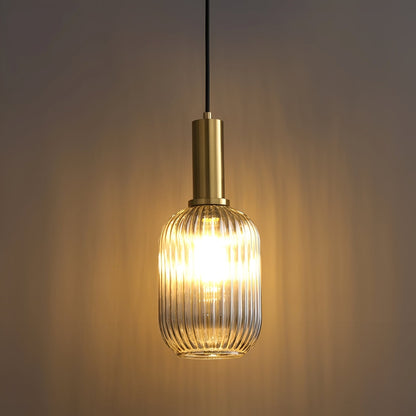 Dario – Suspension en verre fumé