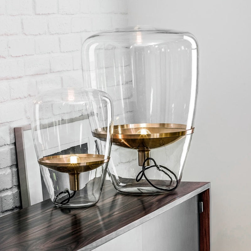 AuroraGlow – Lampe de Table en Verre Design Scandinave