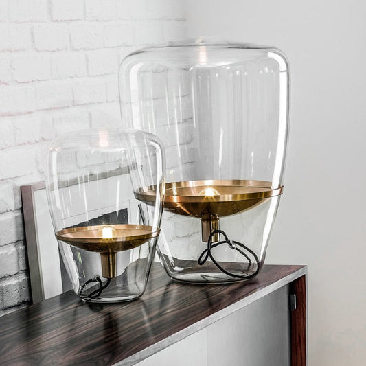 AuroraGlow – Lampe de Table en Verre Design Scandinave