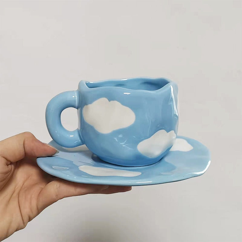 Arielle – Rétro Coeur Main Pincer Tasse à Café