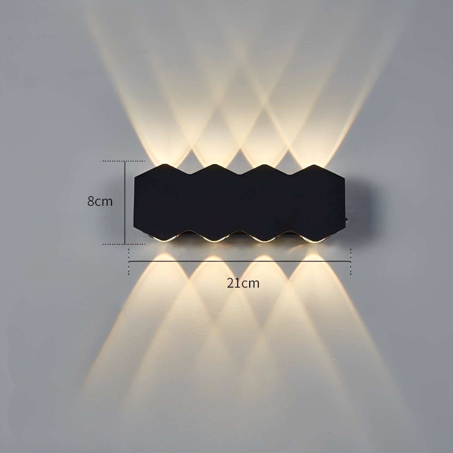 Zion – Applique extérieure hexagonale Up-&-Down