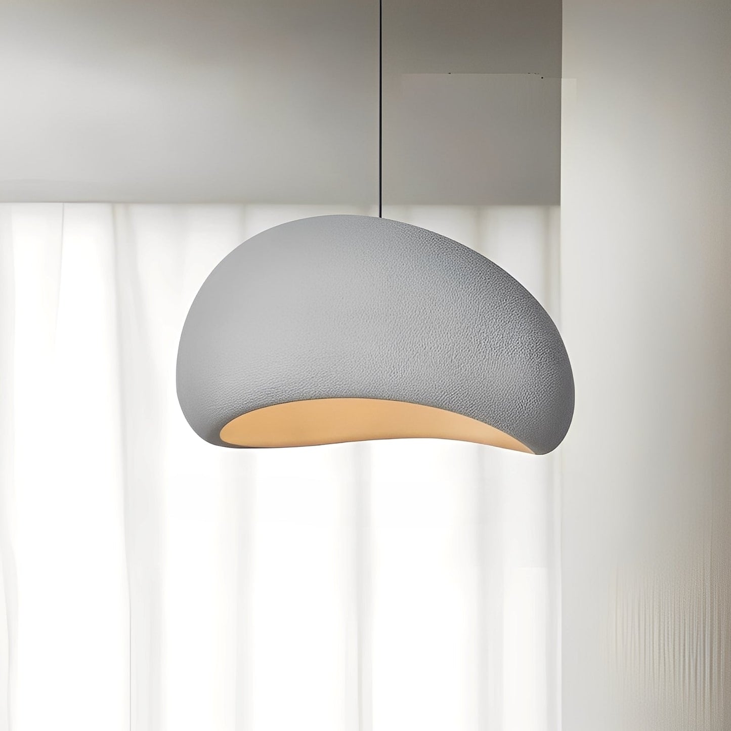 Jisoo – Lustre Minimaliste en Verre et Haricots