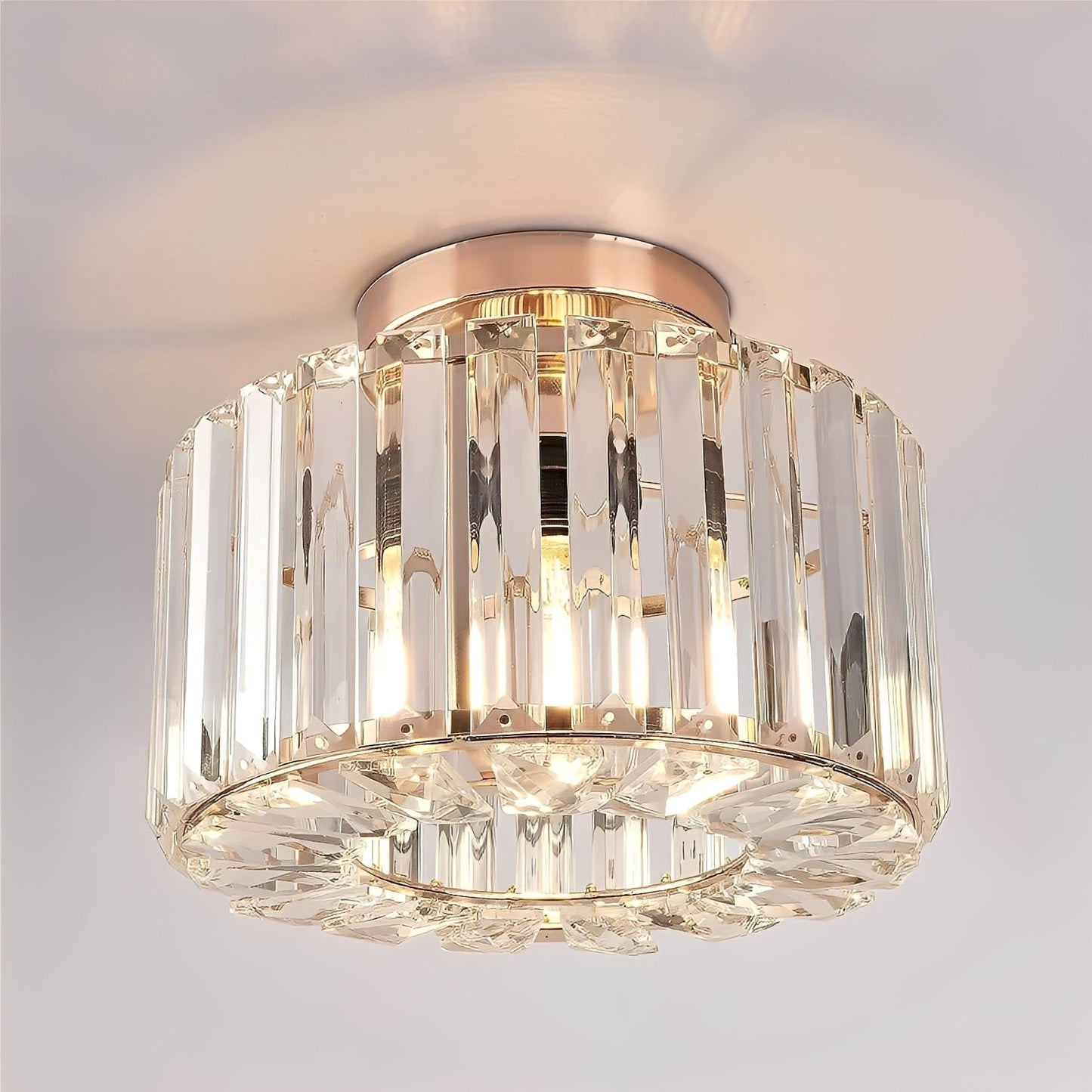 Maku – Plafonnier en cristal blanc lait