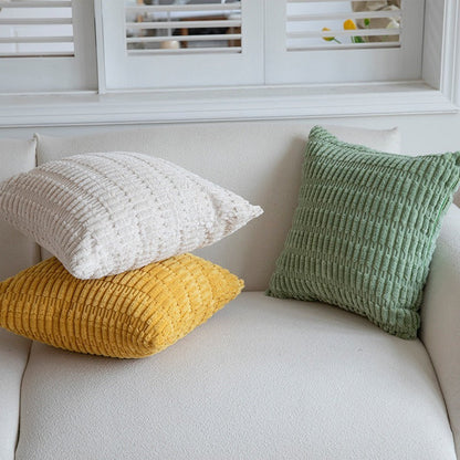 Whea – Coussin en velours côtelé avec structure en épis de blé