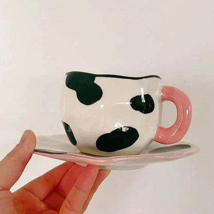 Arielle – Rétro Coeur Main Pincer Tasse à Café