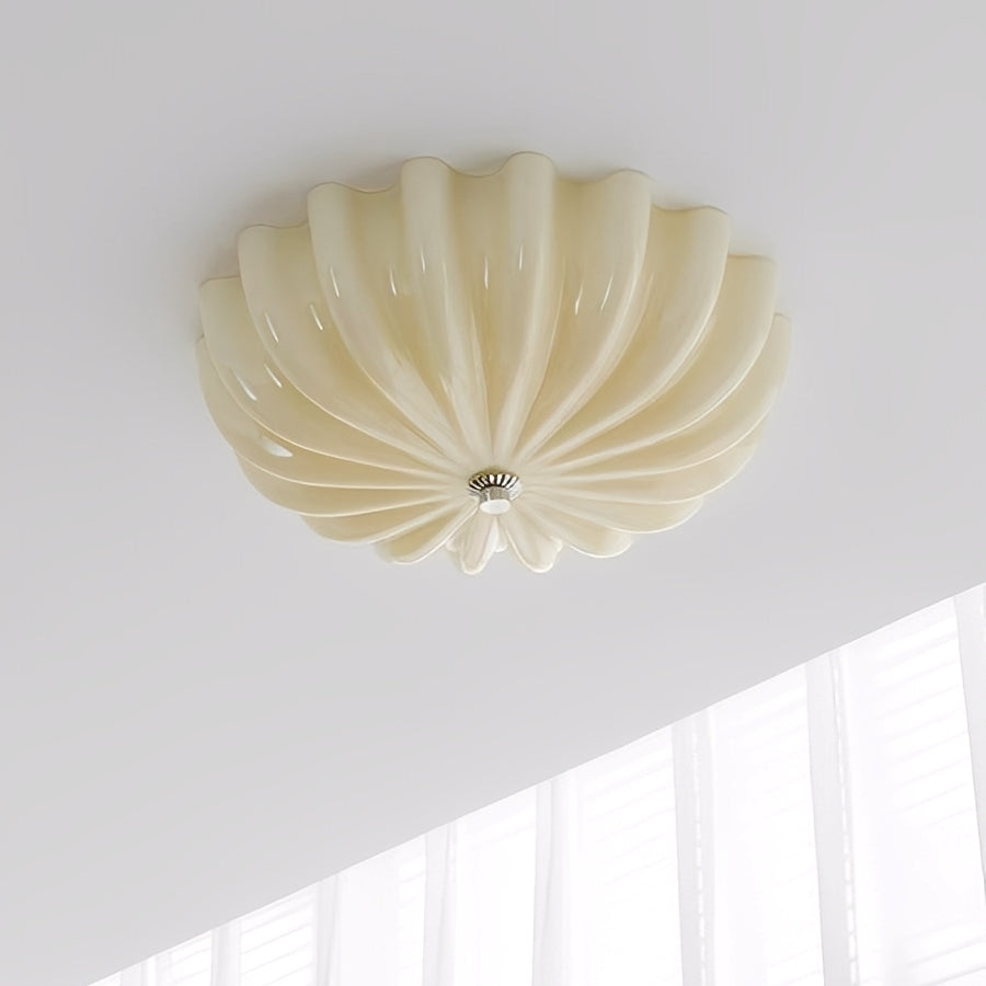 Hana – Lampe de Plafond en Verre de Style Moderne Crème