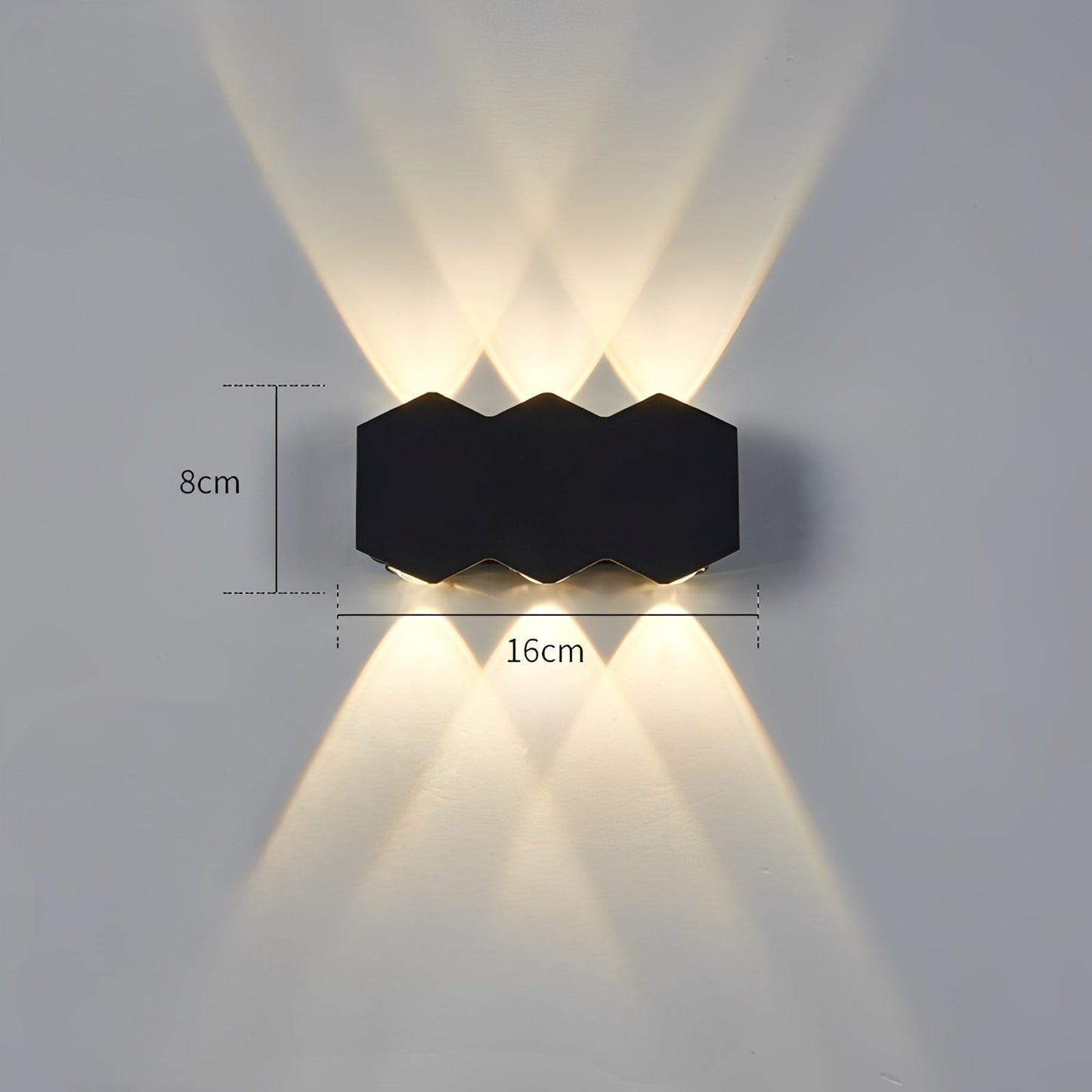 Zion – Applique extérieure hexagonale Up-&-Down
