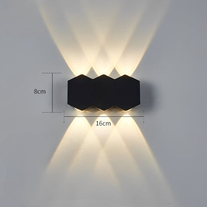 Zion – Applique extérieure hexagonale Up-&-Down