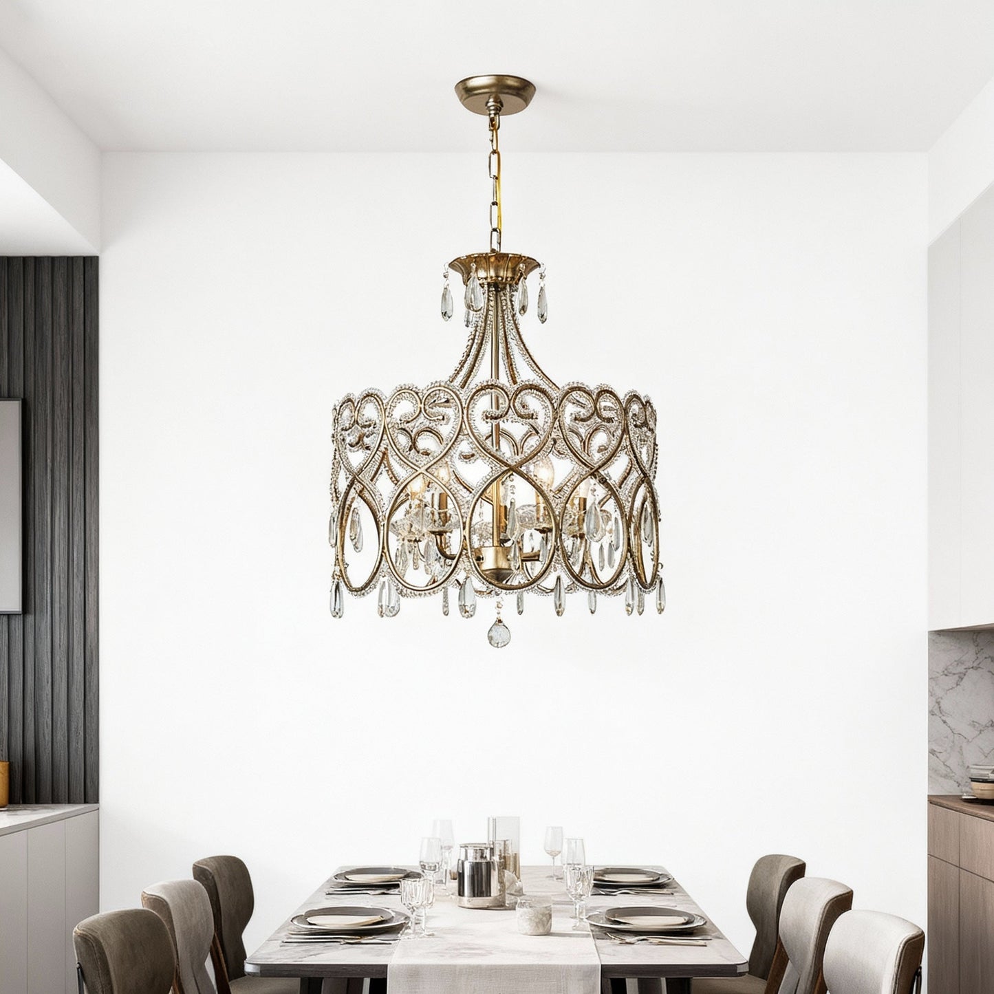 Janella – Lustre en cristal antique