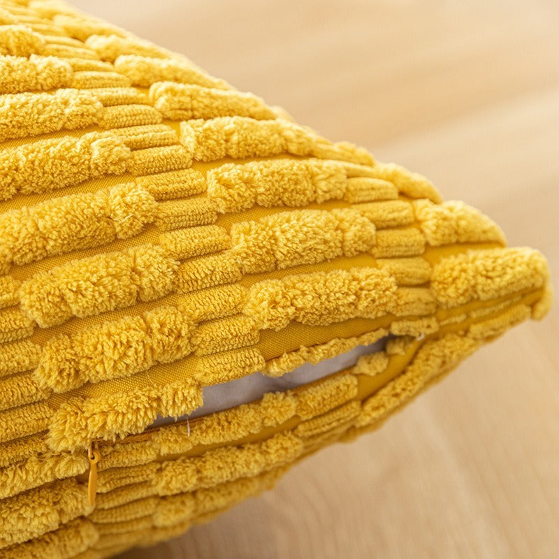 Whea – Coussin en velours côtelé avec structure en épis de blé