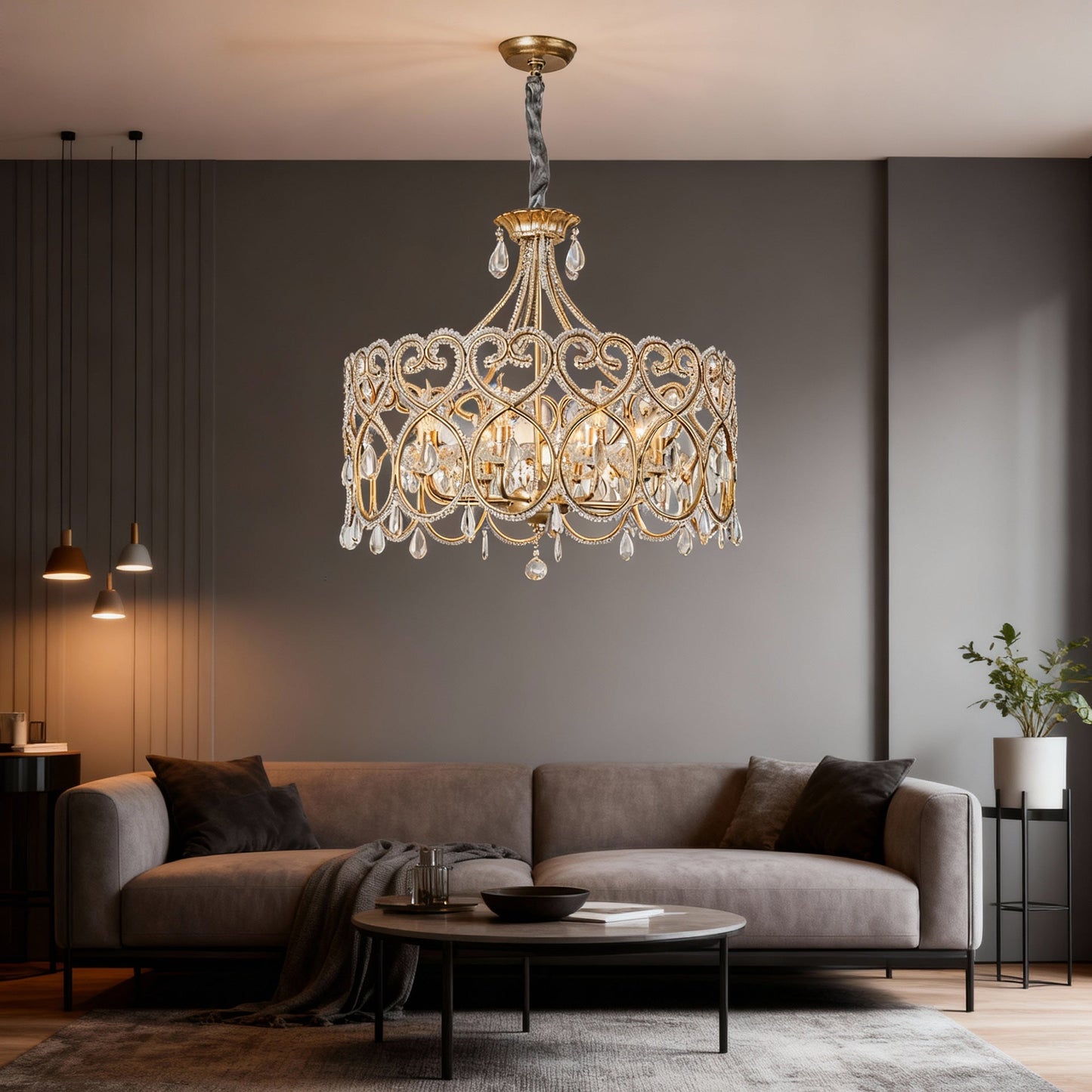 Janella – Lustre en cristal antique