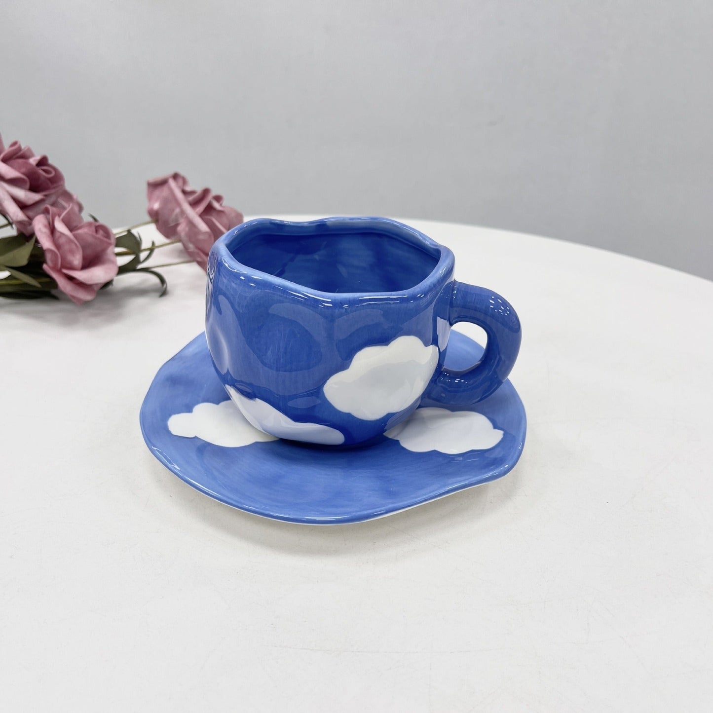 Arielle – Rétro Coeur Main Pincer Tasse à Café