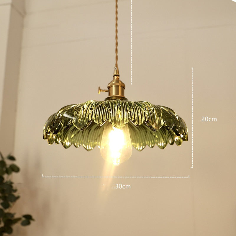 Zion – Lustre en verre et cuivre vintage