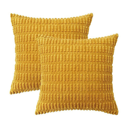Whea – Coussin en velours côtelé avec structure en épis de blé