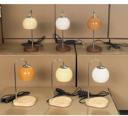 Miyu – Lampe de table en bois massif créative à cire fondue