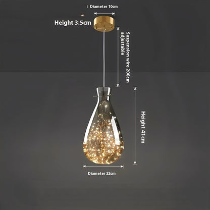 Arian – Lustre en verre et laiton ancien