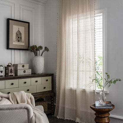 Sae – Rideau en crochet semi-transparent