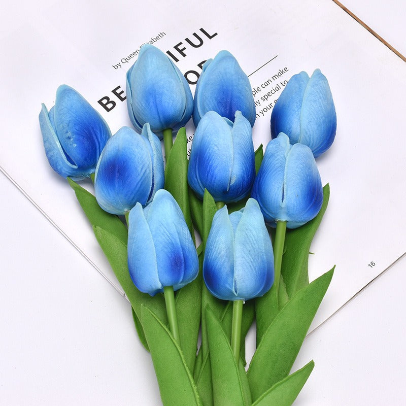 Talia – Mini-Tulipes en PU comme fleurs déco artificielles