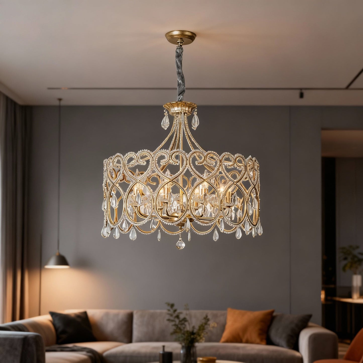Janella – Lustre en cristal antique