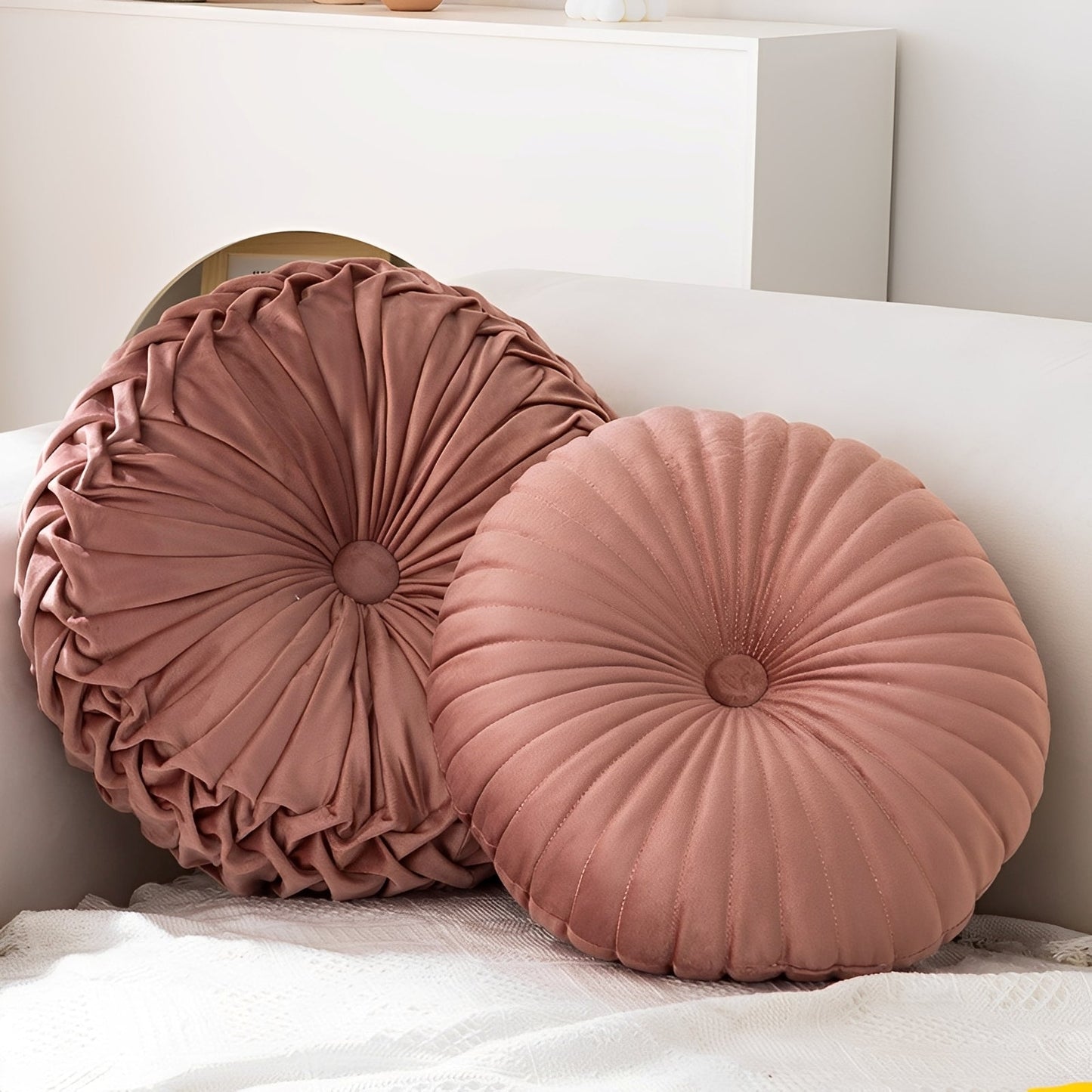 Rikka – Coussin rond en forme de citrouille