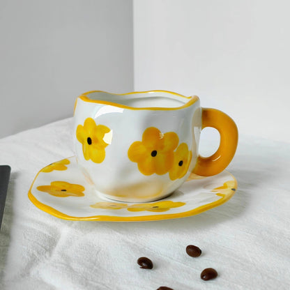 Arielle – Rétro Coeur Main Pincer Tasse à Café