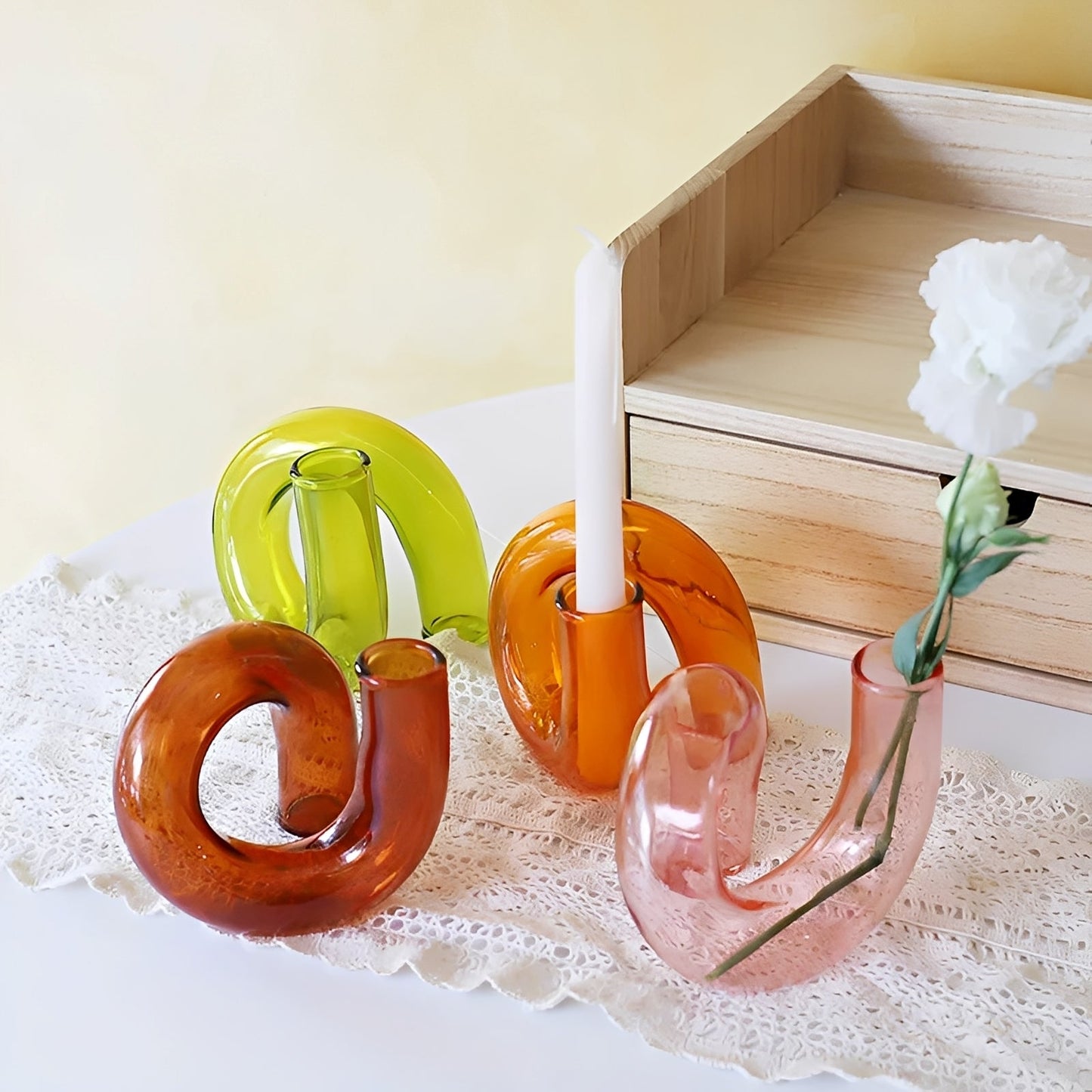 Alenya – Vase en verre créative au design moderne