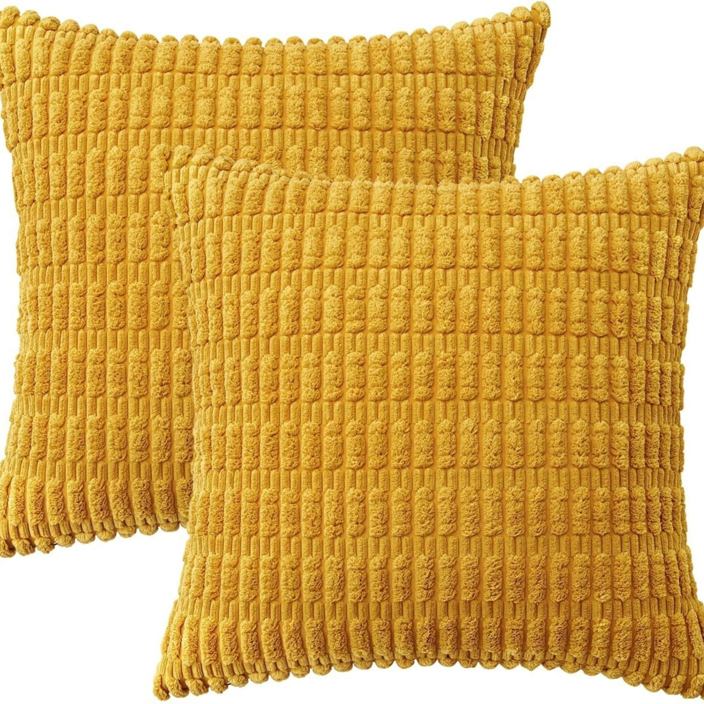 Whea – Coussin en velours côtelé avec structure en épis de blé