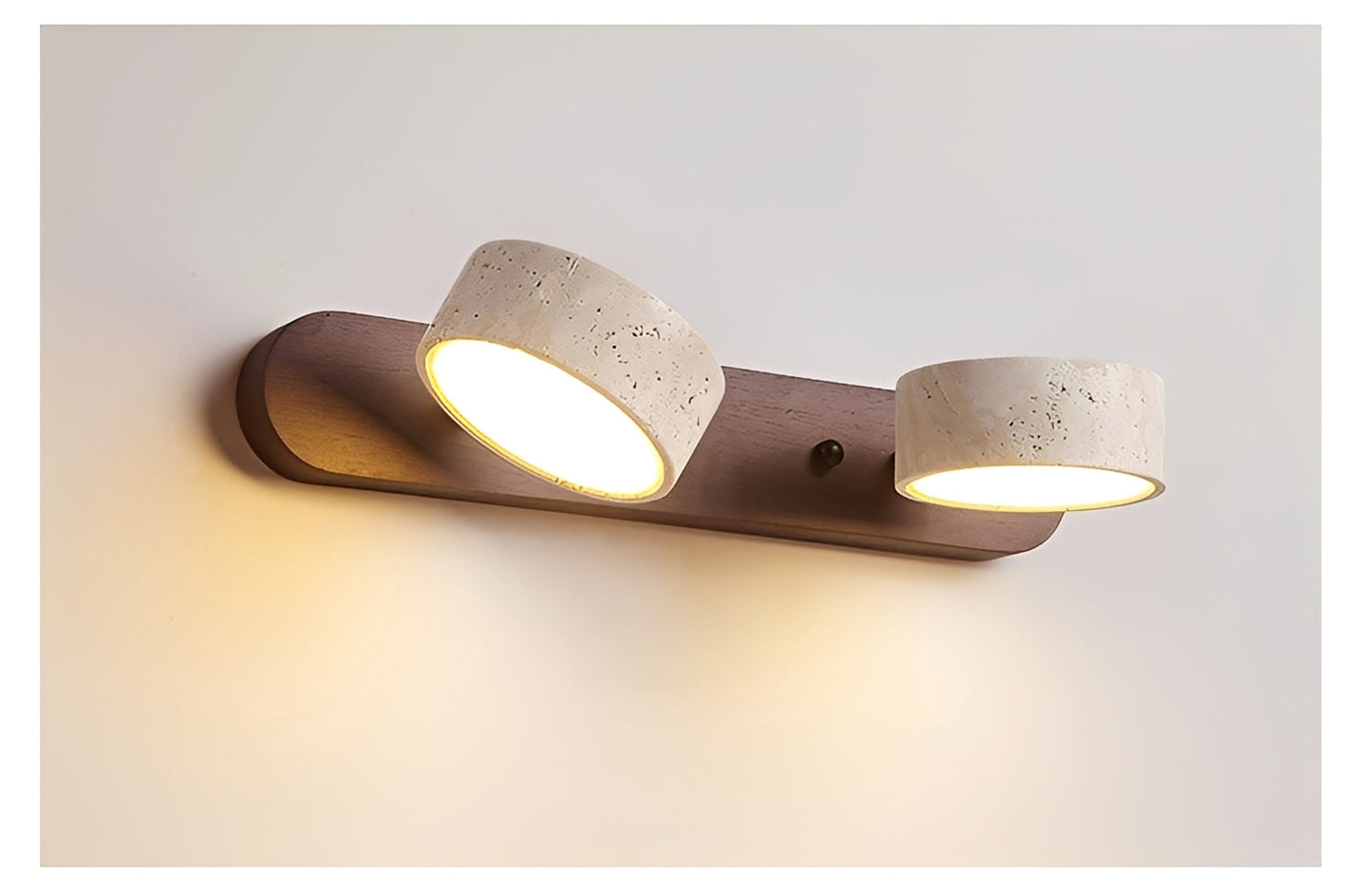 Naomi – Lampe miroir LED en bois & pierre